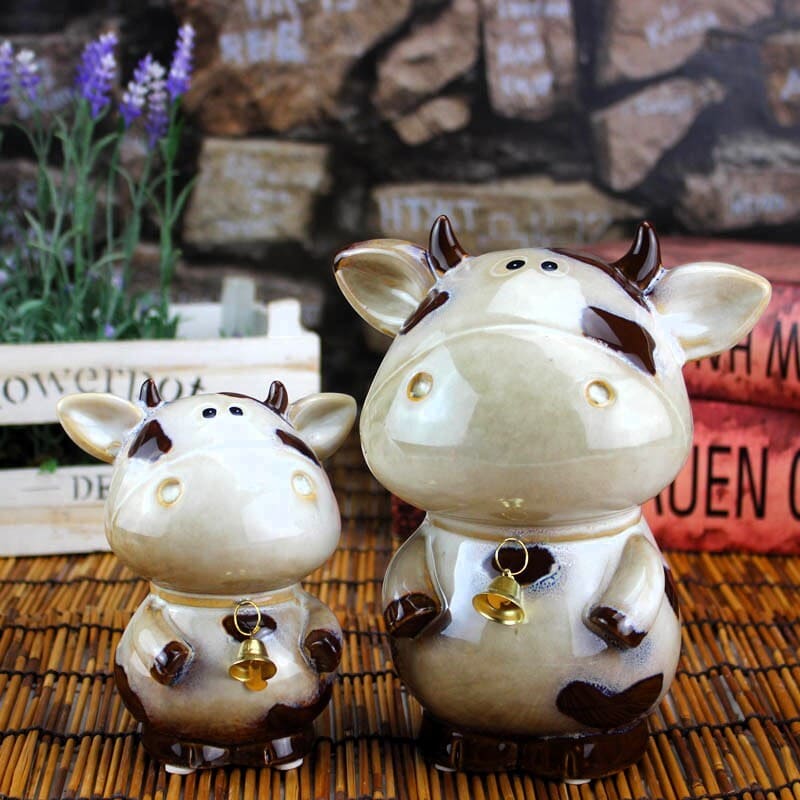 Ceramiczna Skarbonka Krowa